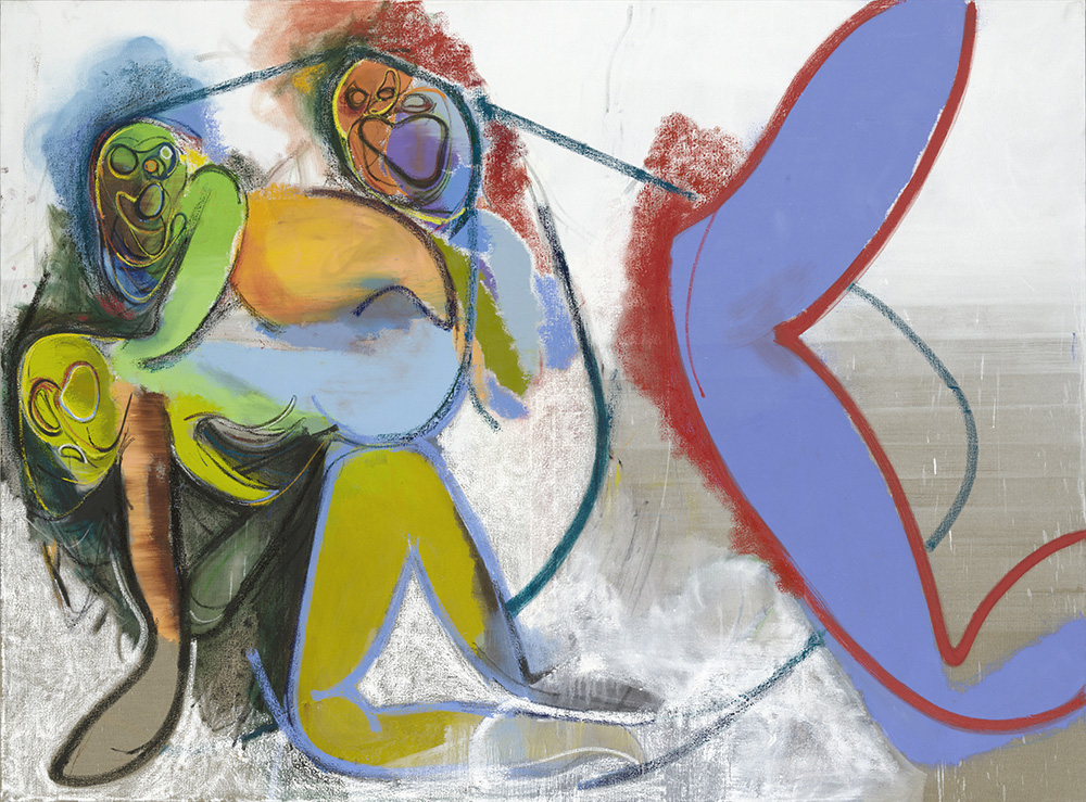 Daniel Richter, Sick music, 2018, Oil on canvas, 200 x 270.1 cm, © Daniel Richter, London 2018. Photo: Jochen Littkemann, Courtesy Galerie Thaddaeus Ropac London/Paris/Salzburg