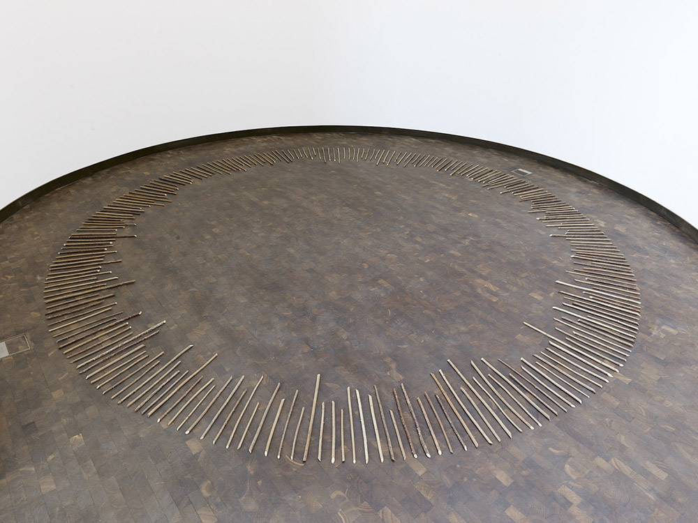 Richard Long, Circle of Memory Sticks, 1995, Willow sticks, Ø 350 cm, 250 sticks, Konrad Fischer Galerie-Düsseldorf, Photo: Stefan Hostettler, © VG Bild-Kunst-Bonn 2018, Courtesy the artist and Thomas Schütte Stiftung