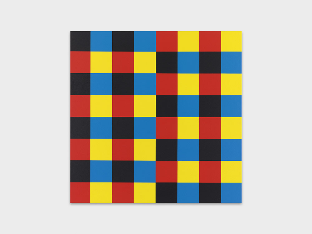 Stéphane Dafflon, “Magic Eye” AST340, 2018, Acrylic on canvas, 70 x 70 cm, Courtesy Xippas Geneva, © Annik Wetter