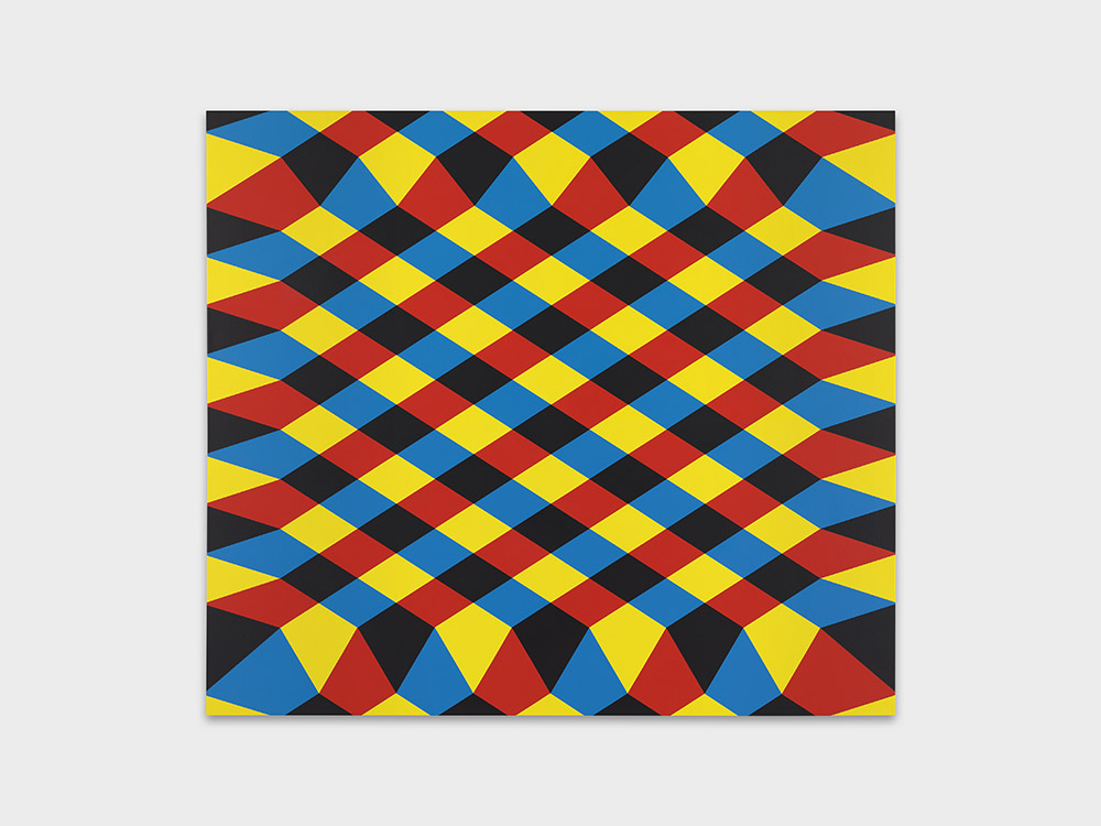 Stéphane Dafflon, “Magic Eye” AST344, 2018, Acrylic on canvas, 140 x 160 cm, Courtesy Xippas Geneva, © Annik Wetter