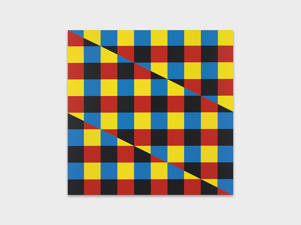 Stéphane Dafflon, “Magic Eye” AST339, 2018, Acrylic on canvas, 130 x 130 cm, Courtesy Xippas Geneva, © Annik Wetter