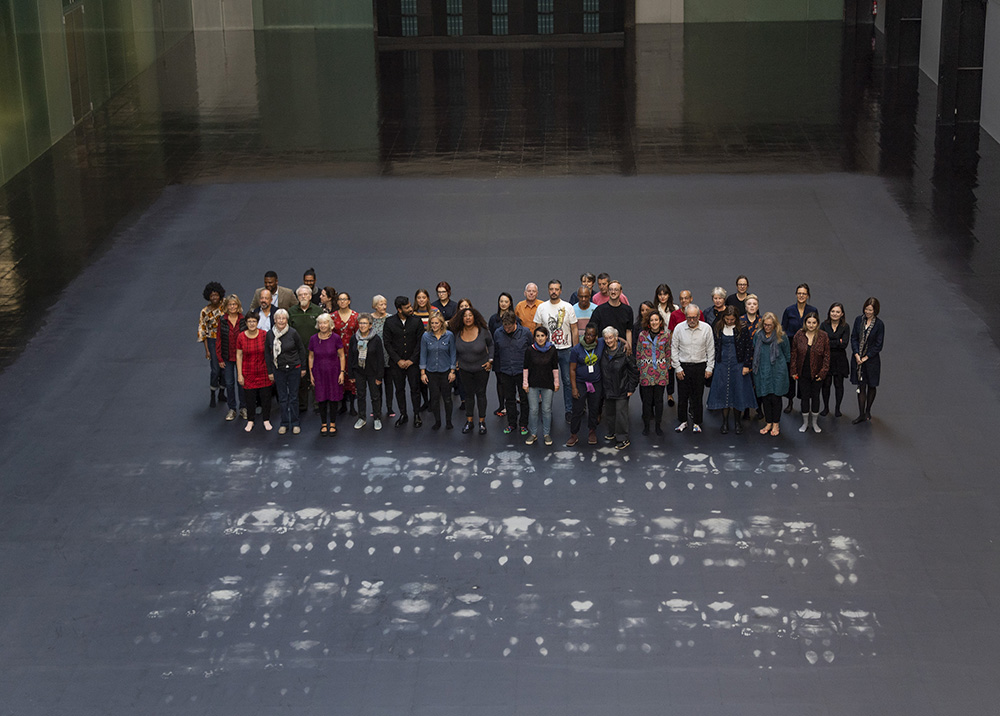 Left & Right: Tania Bruguera, Hyundai Comission, Turbine Hall, Tate Modern, 2018, Photo: Andrew Dunkley, © & Courtesy Tate, 2018