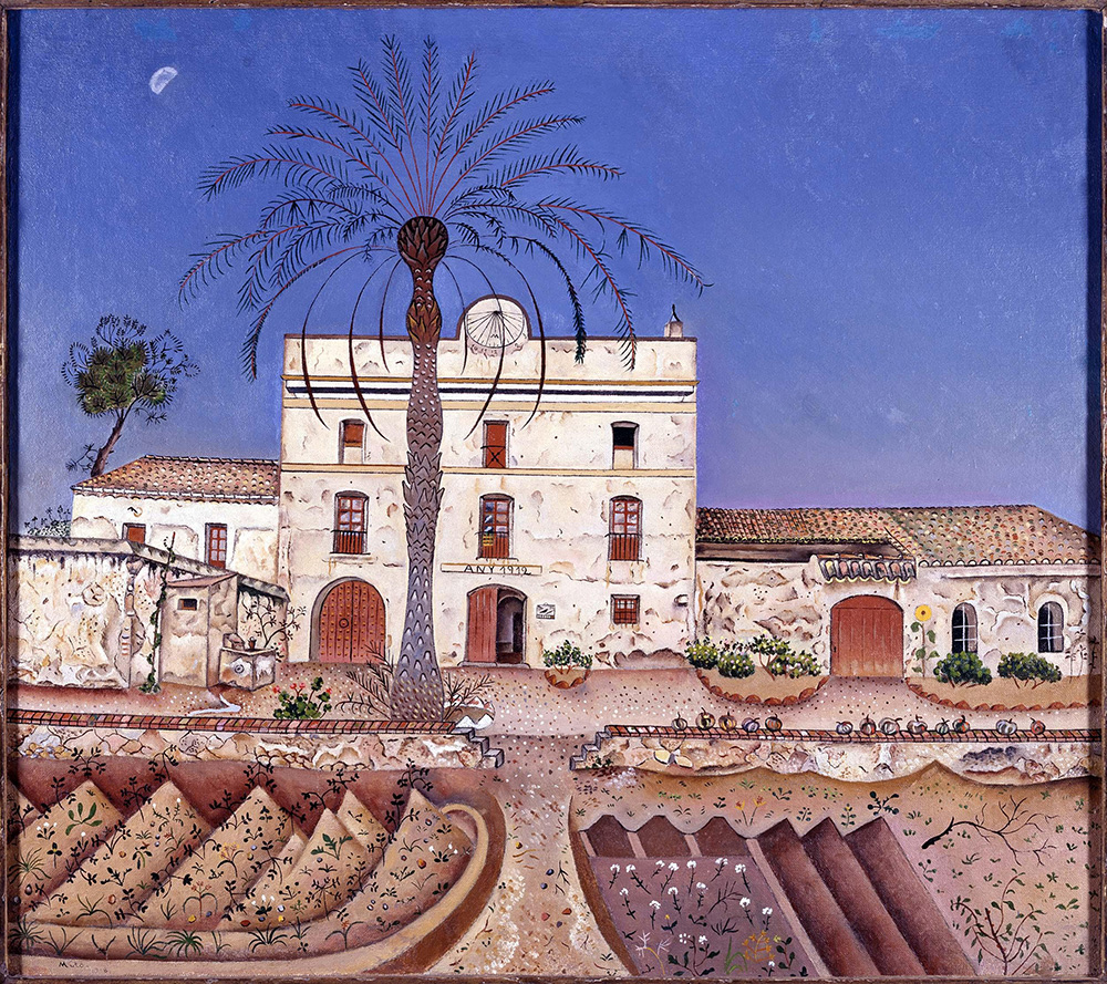 Joan Miró, La Maison du palmier, 1918, Oil on canvas, 65 x 73 cm, Museo Nacional Centro de Arte Reina Sofía-Madrid, 1998, © Successió Miró / Adagp-Paris 2018, Photo: Museo Nacional Centro de Arte Reina Sofía / Photographic Archives Museo Nacional Centro de Arte Reina Sofía