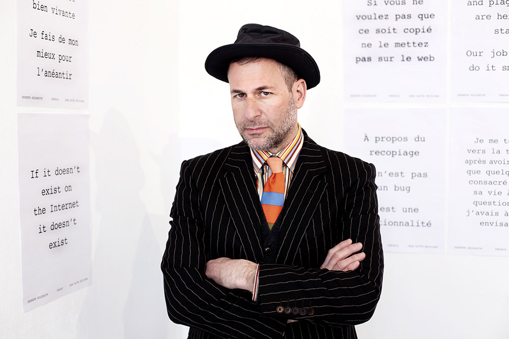 Portrait OF Kenneth Goldsmith, courtesy de Jean Boîte Édition-Paris, Photo: © Renaud Monfourny