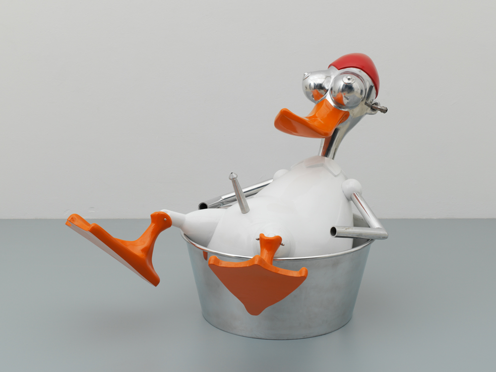Richard Jackson, Duck In A Bucket (White), 2007, Mixed Media, © Courtesy of the artist and Galerie Georges-Philippe et Nathalie Vallois-Paris, France