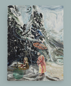 Qiu Xiaofei, Farewell 1, 2018, Oil on canvas, 200 cm Χ 150 cm, © Qiu Xiaofei, Courtesy Pace Gallery