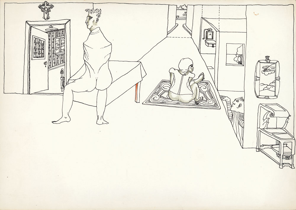 Anne-Mie Van Kerckhoven (AMVK), Different Perspectives, 1975, Drawing, Photo: AMVK, Courtesy: AMVK and Zeno X Gallery Antwerp
