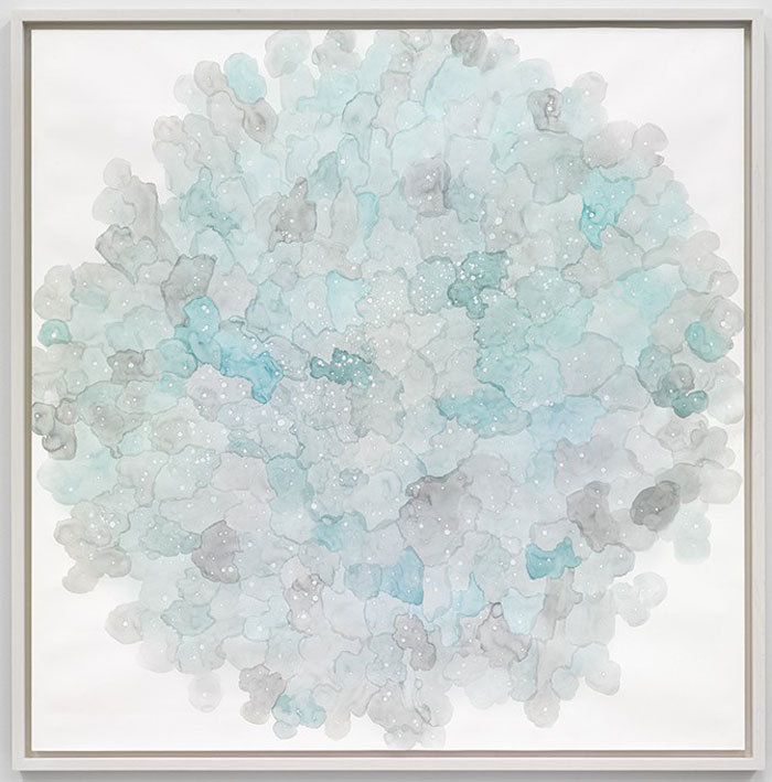 Jessica Rankin, Son et Lumière, 2013, water colour on paper, 214 x 214 cm, © Jessica Rankin, Courtesy the artist and Carlier|Gebauer Gallery
