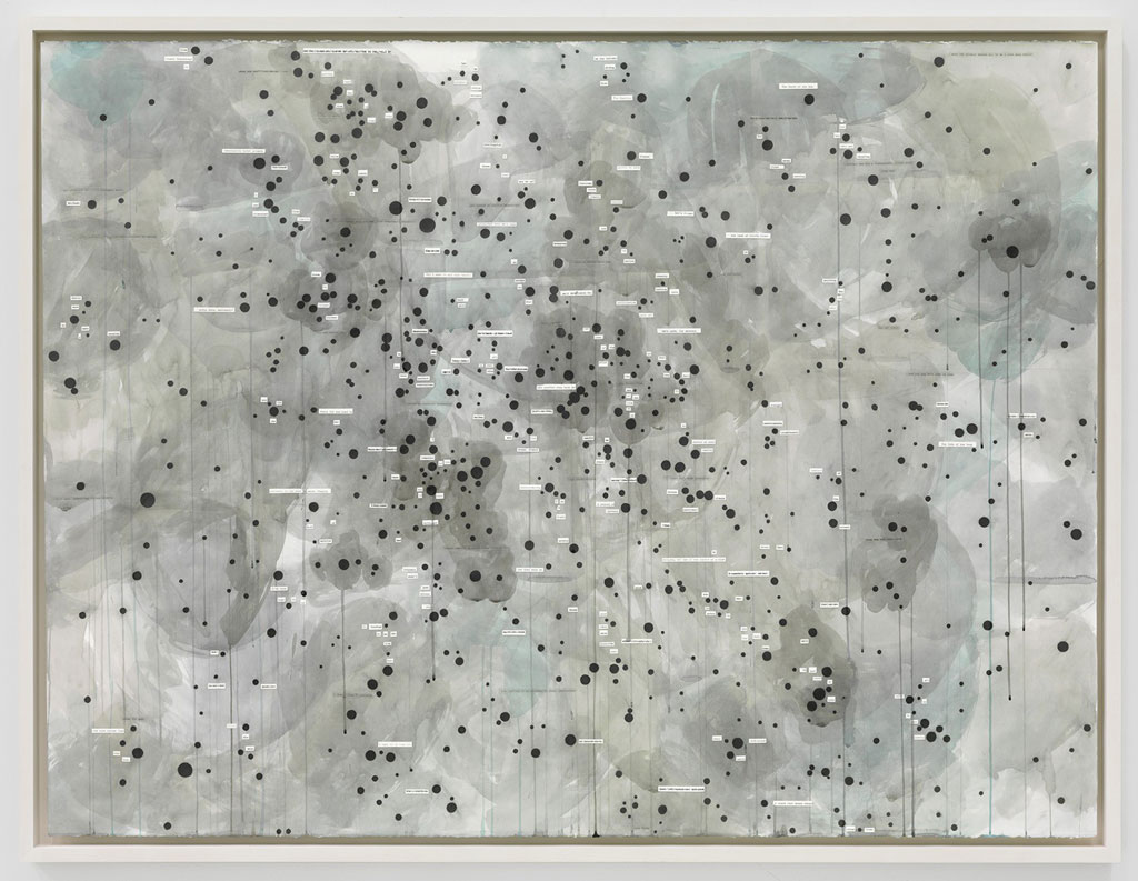 Jessica Rankin, Where The Sea Used To Be, 2015, Graphite and collage on paper, 137,5 x 171,3 cm, © Jessica Rankin, Courtesy the artist and Carlier|Gebauer Gallery