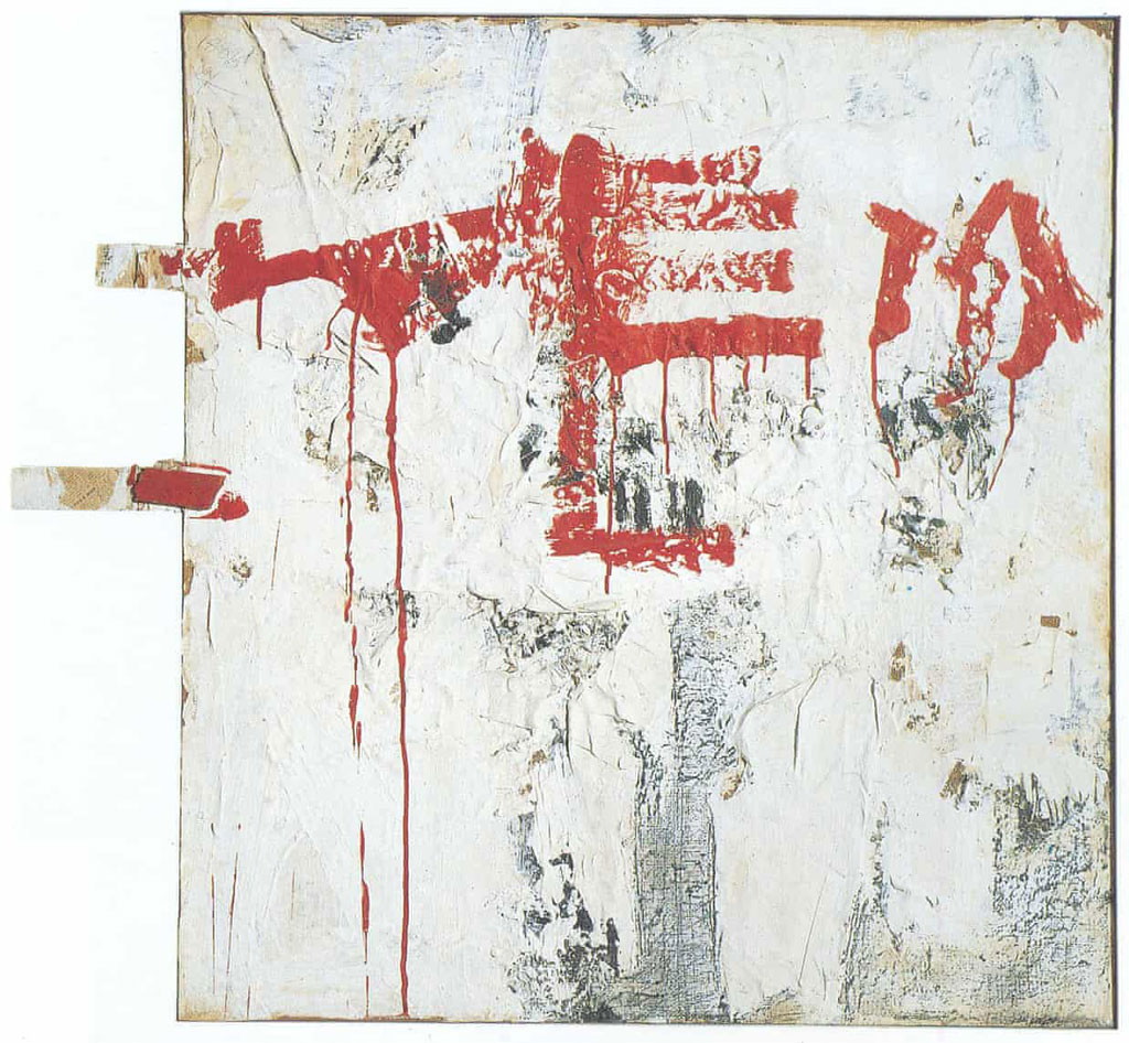 Vlassis Caniaris, Homage to the Walls of Athens 1941-19..., 1959, Plaster-soaked paper and paint on burlap and wood, 104 x 114 cm, Private Collection of Christos Larsinos