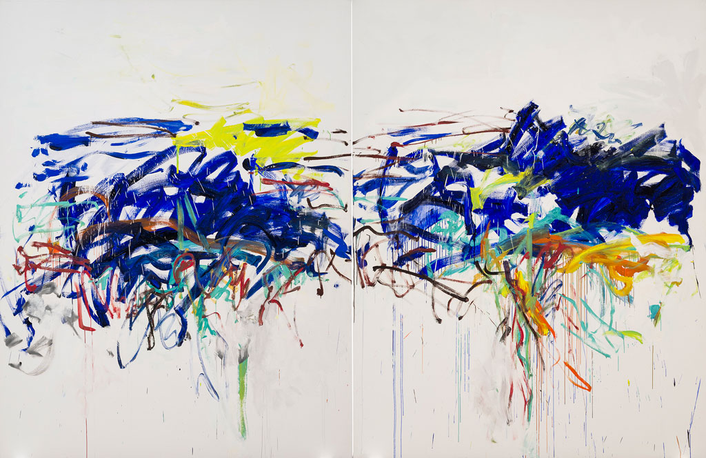 Joan Mitchell, Untitled, 1992, Oil on canvas in two (2) parts, 260 x 400.7 cm, © Estate of Joan Mitchell, Collection of the Joan Mitchell Foundation, New York, Courtesy David Zwirner