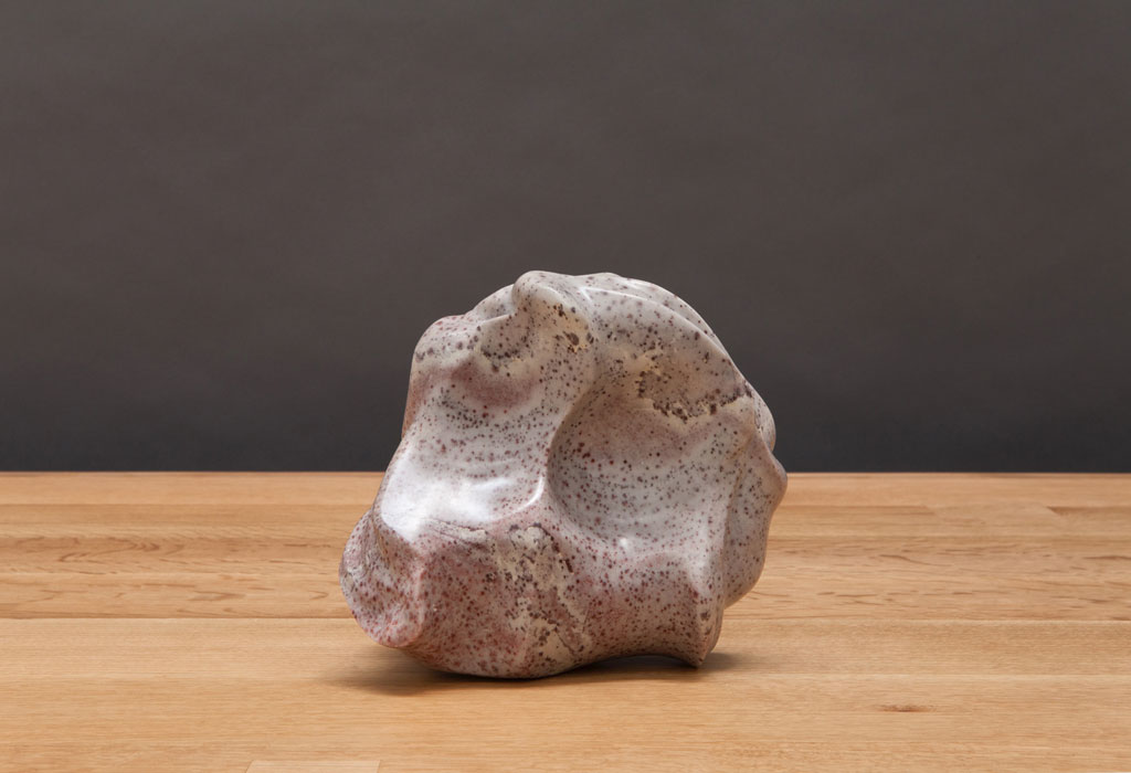 Alma Allen, Not Yet Titled, 2016, Dolomite, 8 x 8 x 5 1/2 inches, © Alma Allen, Courtesy the artist and Blum & Poe Gallery