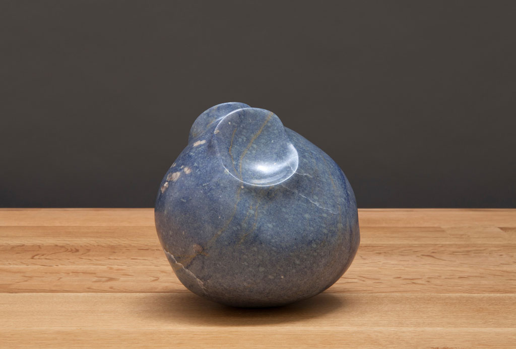 Alma Allen, Not Yet Titled, 2016, Lapis, 7 x 8 x 9 inches, © Alma Allen, Courtesy the artist and Blum & Poe Gallery