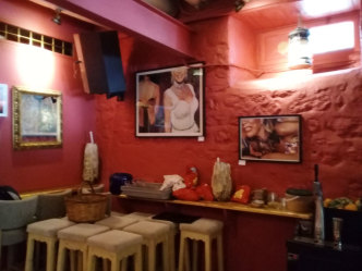 Exhibition View: Awe, 2019, Pirate Bar, Hydra Island