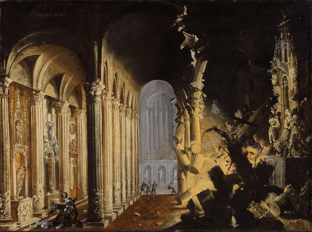 François de Nomé gen. / known as Monsù Desiderio. König Asa von Judäa zerstört die Götzenbilder, First half of 17th century, Oil on canvas, 74 x 101 cm, © The Fitzwilliam Museum-Cambridge, UK.