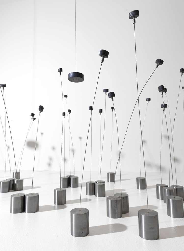 Takis, Magnetic Fields (detail) 1969 Metal, magnets, 63.5 × 426.7 × 914.4 cm, Solomon R. Guggenheim Museum, New York., © ADAGP, Paris and DACS, London 2019