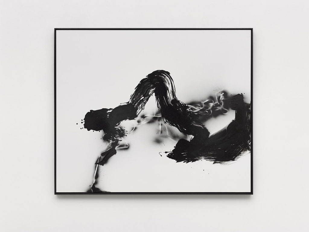 Cerith Wyn Evans, Indeterminate painting XVII, 2020, Oil, emulsion and acrylic on canvas, 125 × 150 cm, framed 127.7 × 152.7 × 5.9 cm, © Cerith Wyn Evans, Courtesy the artist and White Cube Gallery