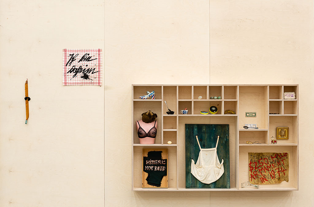 Installation view: ... of bread, wine, cars, security and peace, Kunsthalle Wien 2020, photo: Jorit Aust: Anne Marie Jehle, Untitled, n.d., courtesy Anne Marie Jehle Foundation, Vaduz; Kontakt Sammlung, Vienna & Kunstmuseum Liechtenstein