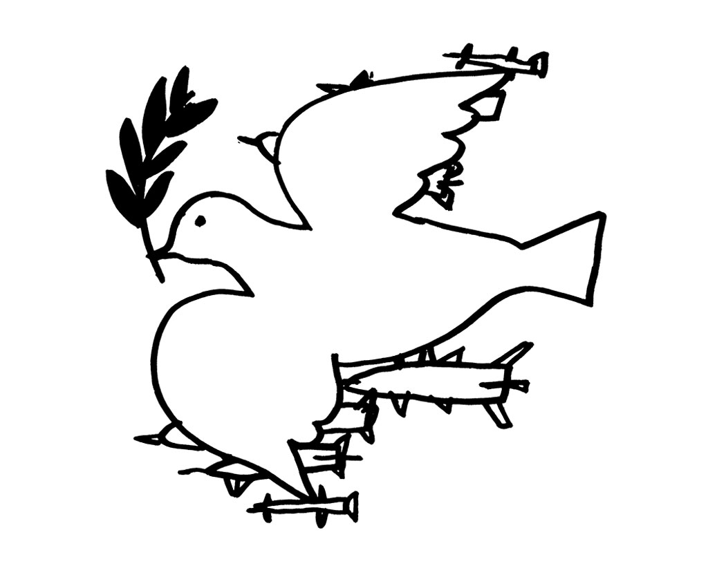 Dan Perjovschi, peace, 2020, Courtesy the artist & Gregor Podnar Gallery, Berlin