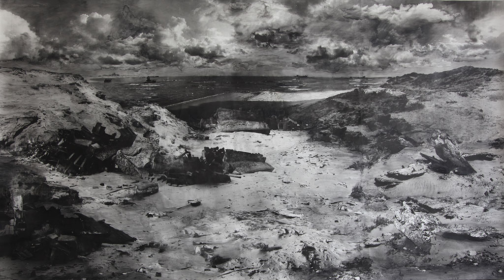 Marie Cloquet, Nouadhibou III, 2010, Photographic emulsion and watercolor on paper, Friends of the S.M.A.K., loan 2014, Photo: courtesy of the artist