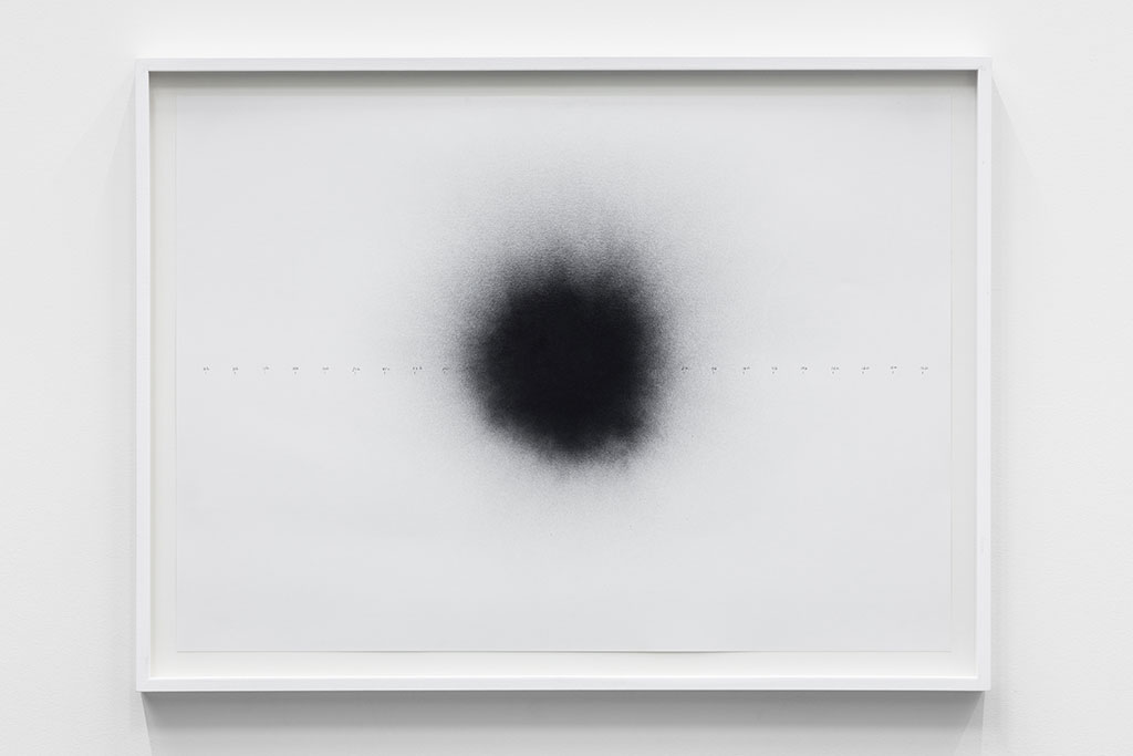 Charbel-joseph H. Boutros, No Light In White Light, Night cartography, 2011-2020 (Ongoing series), carbon and acrylic spray on white paper, Courtesy of the artist and Grey Noise