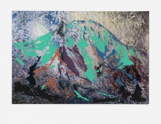 Raúl Illarramendi, Mountain study 5, 2020, Oil pastel, wax crayon on archival print, 33 x 48,3 cm, Verso signed, dated and titled with graphite pencil, © Raúl Illarramendi, Courtesy the artist and Galerie Karsten Greve