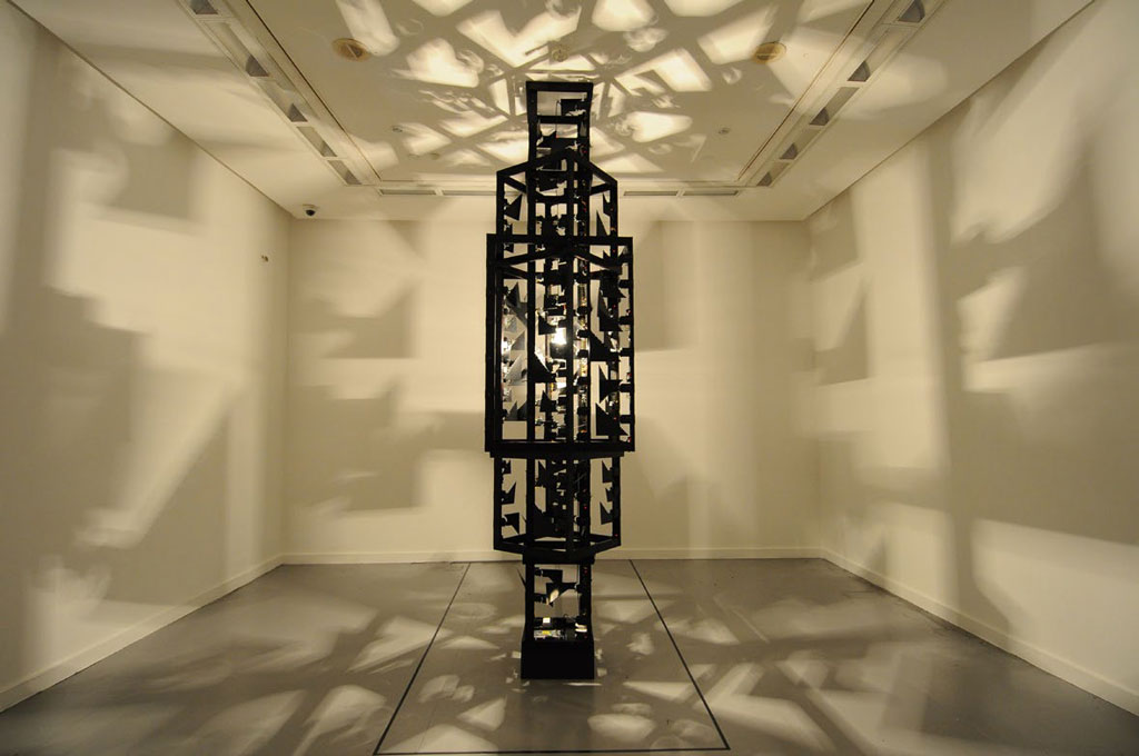 WIT PIMKANCHANAPONG, Not Quite A Total Eclipse , 2009, Mixed-media installation with motorised parts of wood, , metal, electronic circuit board, and electric cable, Dimensions variable, Collection of Singapore Art Museum