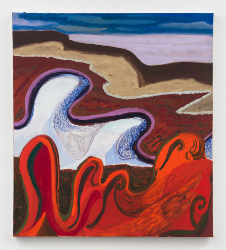 Shara Hughes, Frigid wave, 2018, Oil on canvas 147.5 x 127 cm, © Shara Hughes, Courtesy the artist and Galerie Eva Presenhuber