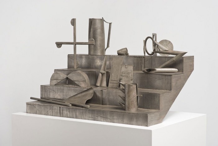 Ricky Swallow, Stair with Contents, 2014, patinated bronze, 22 x 35 x 22 inches (55.9 x 88.9 x 55.9 cm), Edition of 1, with 1 AP), © Ricky Swallow, Courtesy the artist and David Kordansky Gallery