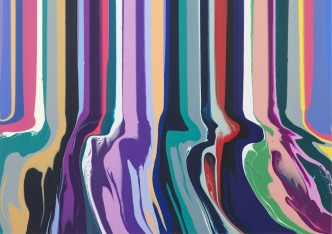 Ian Davenport, Lilac, 2019, Luca Tommasi Arte Contemporanea