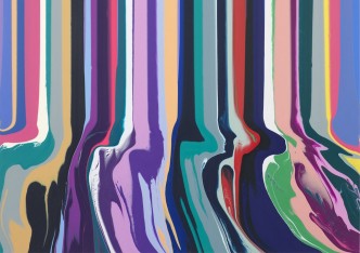 Ian Davenport, Lilac, 2019, Luca Tommasi Arte Contemporanea