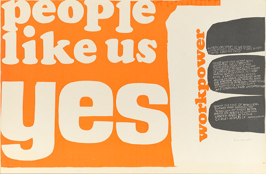 Corita Kent (Sister Corita), people like us, yes, 1965, Museum Ludwig, © 2020 Estate of Corita Kent/ Immaculate Heart Community/ Licensed by Artists Rights Society (ARS), New York, Reproduction: Rheinisches Bildarchiv Köln, Cologne