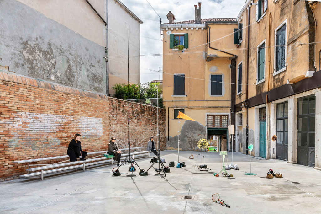 Shirley Tse, Playcourt, 2019, Dimensions variable, Installation view Shirley Tse -Stakeholders Hong Kong in Venice, Photo: Ela Bialkowska-OKNO studio, Courtesy the artist and M+