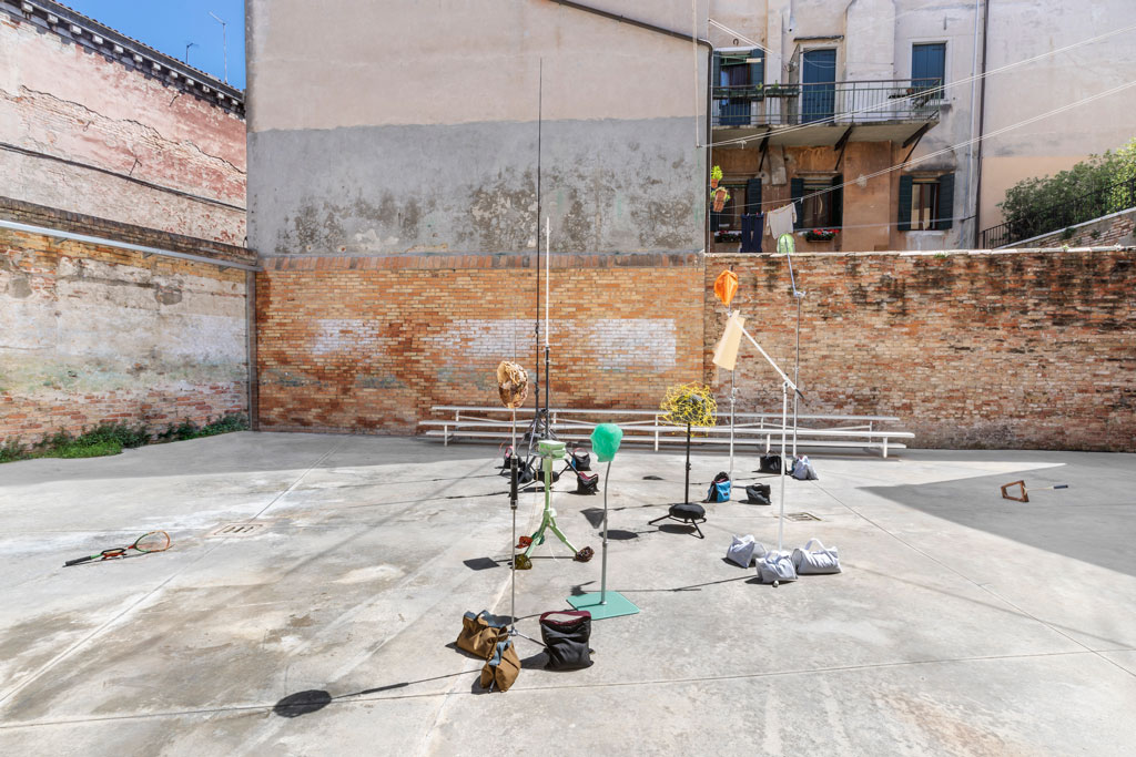 Shirley Tse, Playcourt, 2019, Dimensions variable, Installation view Shirley Tse -Stakeholders Hong Kong in Venice, Photo: Ela Bialkowska-OKNO studio, Courtesy the artist and M+