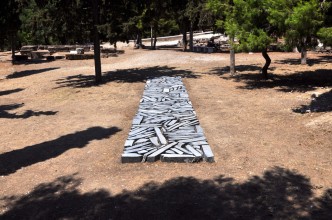 Richard Long, Athens Slate Line, 2020, Shrine of Dionysos Eleuthereus, South Slope of the Acropolis, Athens, Duration: 21/7-30/9/20, Daily 8:00-20:00, free Entrance on Mon, wed & Fri 19:00-19:45 (Pre-registration required here), https://neon.org.gr