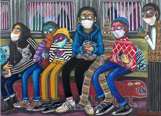 Stefanie Gutheil, Subway, 2020, Oil on canvas, 180 × 250 cm, © Stefanie Gutheil, Courtesy the artist and Krinzinger Projekte