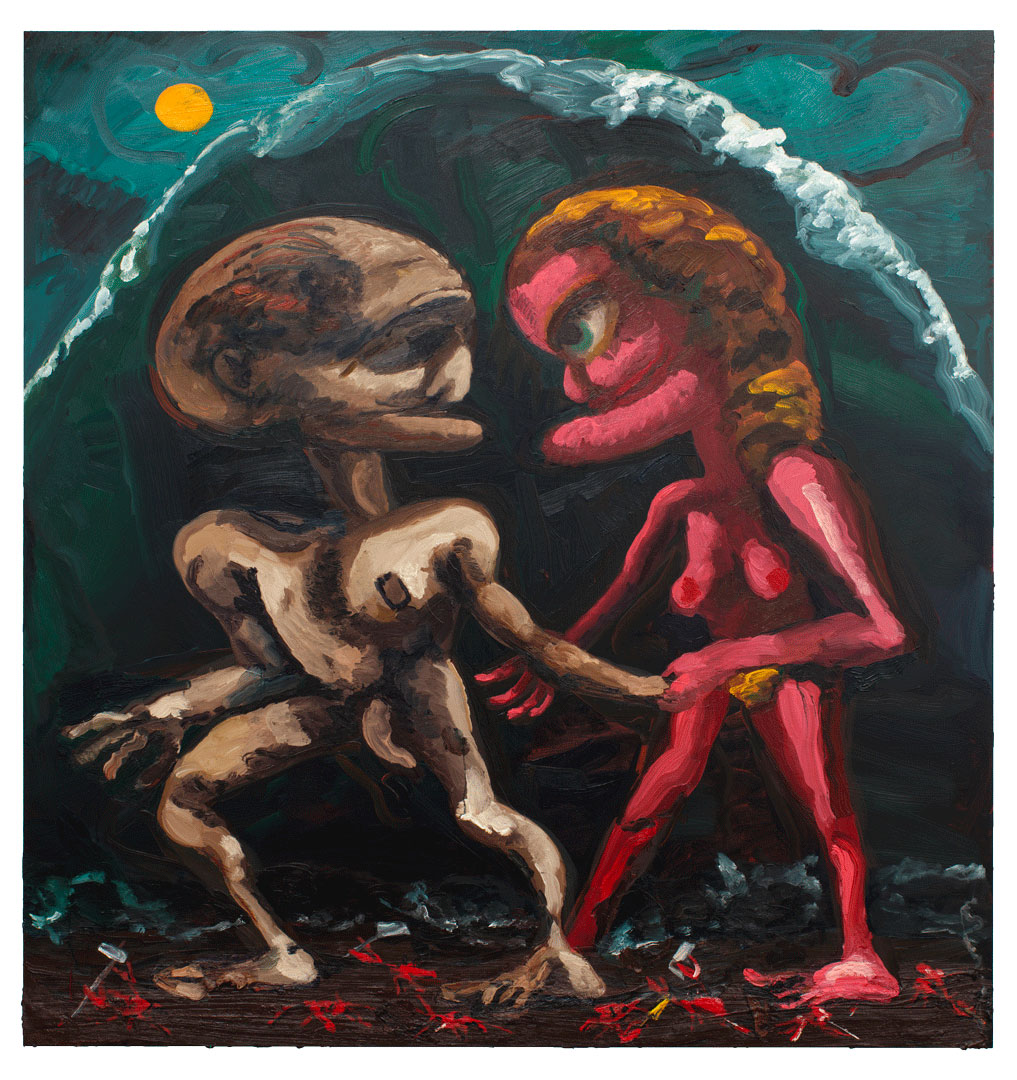 Dana Schutz, The Couple, 2020, Oil on canvas, 224.2 x 213.4 cm, © Dana Schutz, Courtesy the artist and David Zwirner Gallery