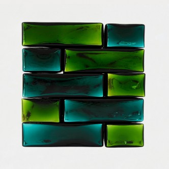 Jean-Michel Othoniel, Precious Stonewall, 2020, Green and emerald green mirrored glass, wood 33 x 32 x 22 cm, Courtesy of the artist and Kukje Gallery Photo: Othoniel Studio, Image provided by Kukje Gallery