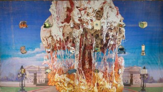 Jim Shaw, Capitol viscera appliances mural, 2011, acrylic on muslin, 500.0 x 1016.0 cm, Proposed acquisition, Courtesy of the artist and Simon Lee Gallery, © Jim Shaw