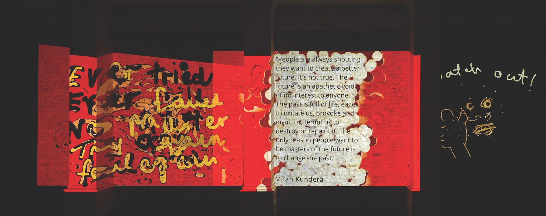 Nalini Malani, Can You Hear Me?, Installation view at Whitechapel Gallery, 2020-2021, Photo: Luke Walker, Courtesy the artist and Whitechapel Gallery