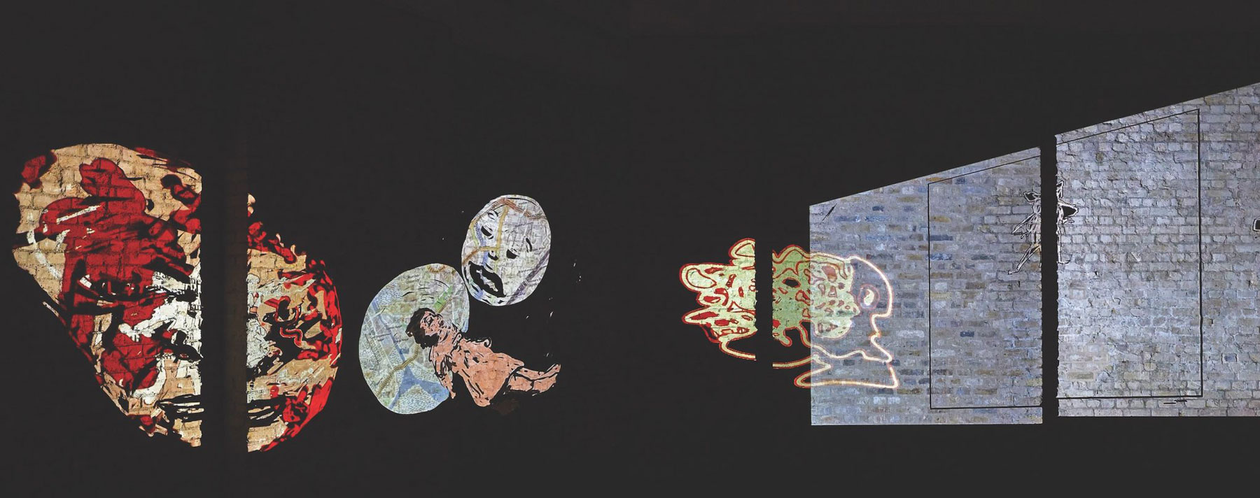 Nalini Malani, Can You Hear Me?, Installation view at Whitechapel Gallery, 2020-2021, Photo: Luke Walker, Courtesy the artist and Whitechapel Gallery
