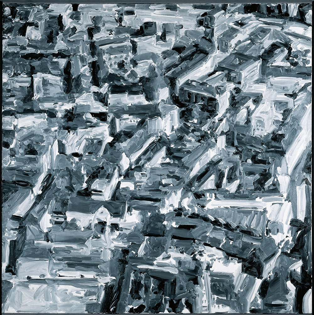 Gerhard Richter, Townscape F, 1968, Oil on canvas, 200 × 200 cm, Städel Museum, Frankfurt am Main, Dauerleihgabe der Deutschen Bundesbank; Photo: Wolfganz Günzel