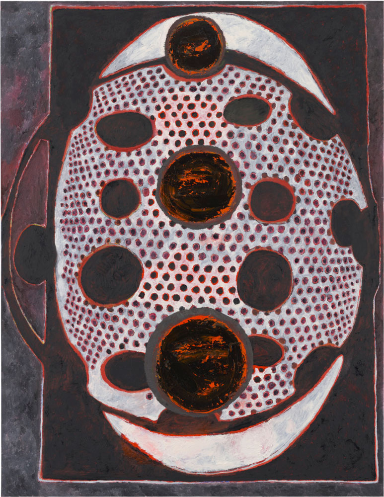 Terry Winters, Above, Below, 2018, Oil, wax, and resin on linen, 88 × 68 inches / 224 × 173 cm, © Terry Winters, Courtesy the artist and Matthew Marks,Gallery