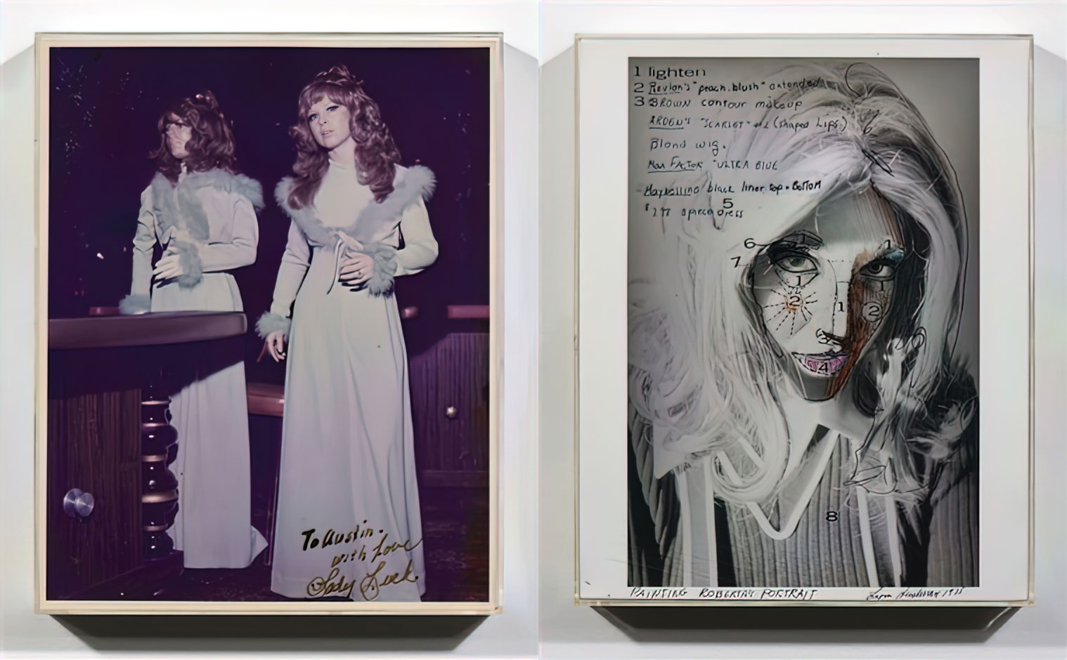 Left: Lynn Hershman Leeson, Lady Luck, 1975, Courtesy the artist; Anglim Gilbert Gallery-San Francisco; and Bridget Donahue Gallery-New York Right: Lynn Hershman Leeson, Painting Roberta’s Portrait, 1975, Courtesy the artist; Anglim Gilbert Gallery-San Francisco; and Bridget Donahue Gallery-New York