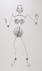 Alexander Calder, Josephine Baker (III), c. 1927, Steel wire. 39 x 22 3/8 x 9 3/4″ (99 x 56.6 x 24.5 cm), The Museum of Modern Art, New York, Gift of the artist, © 2021 Calder Foundation, New York / Artists Rights Society (ARS) New York
