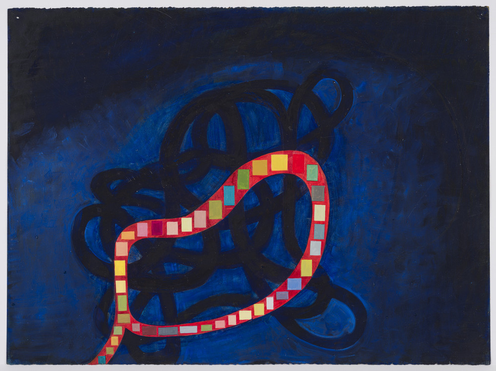 Thomas Nozkowski, Untitled (K - 50), 2010, oil paint on paper, 22" × 30" (55.9 cm × 76.2 cm, © Thomas Nozkowski, Courtesy the artist and Pace Gallery