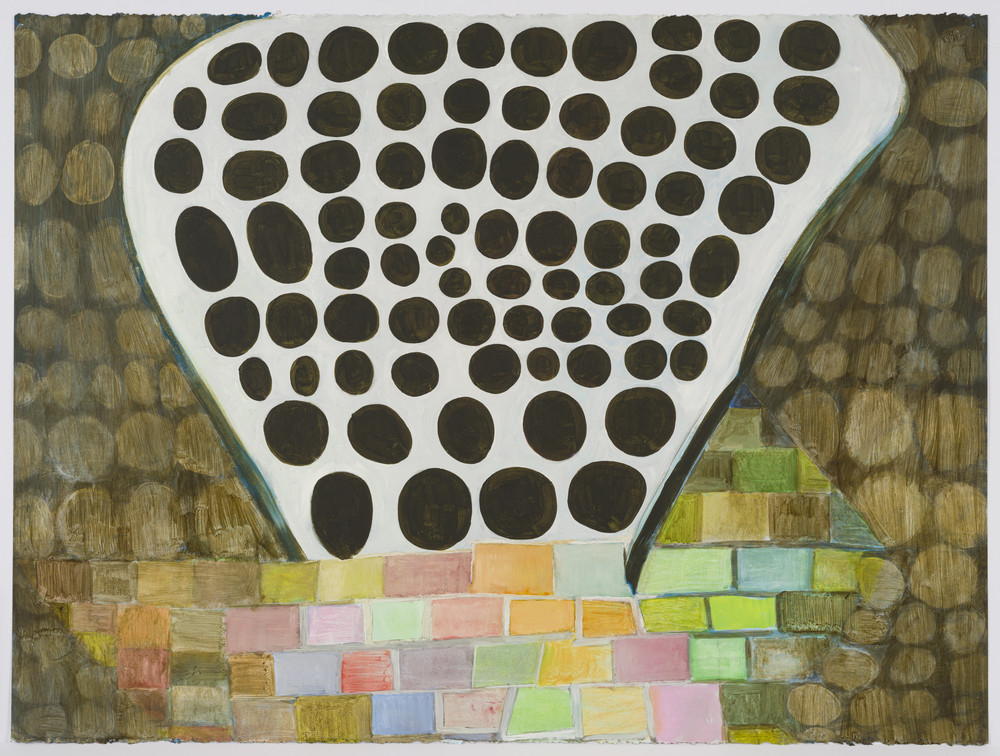 Thomas Nozkowski, Untitled (L - 60), 2016, oil paint on paper, 22" × 30" (55.9 cm × 76.2 cm), © Thomas Nozkowski, Courtesy the artist and Pace Gallery