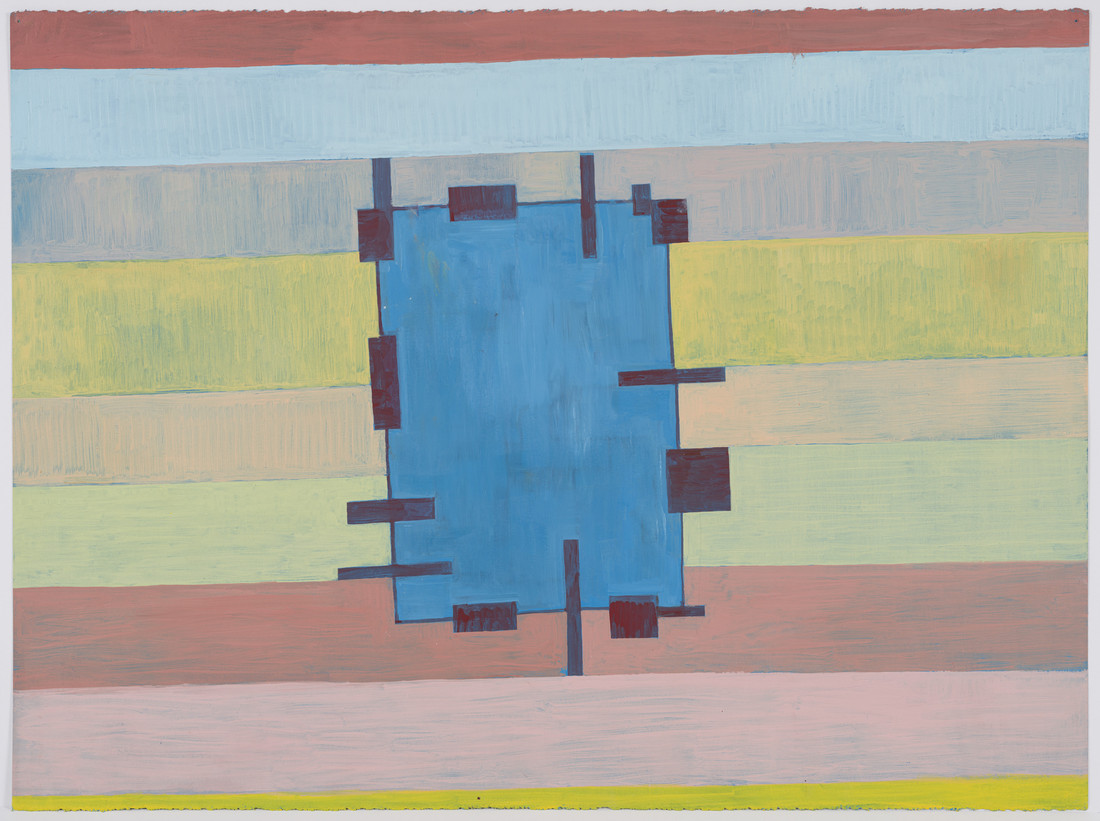 Thomas Nozkowski, ntitled (K - 56), 2010, oil paint on paper, 22" × 30" (55.9 cm × 76.2 cm), © Thomas Nozkowski, Courtesy the artist and Pace Gallery