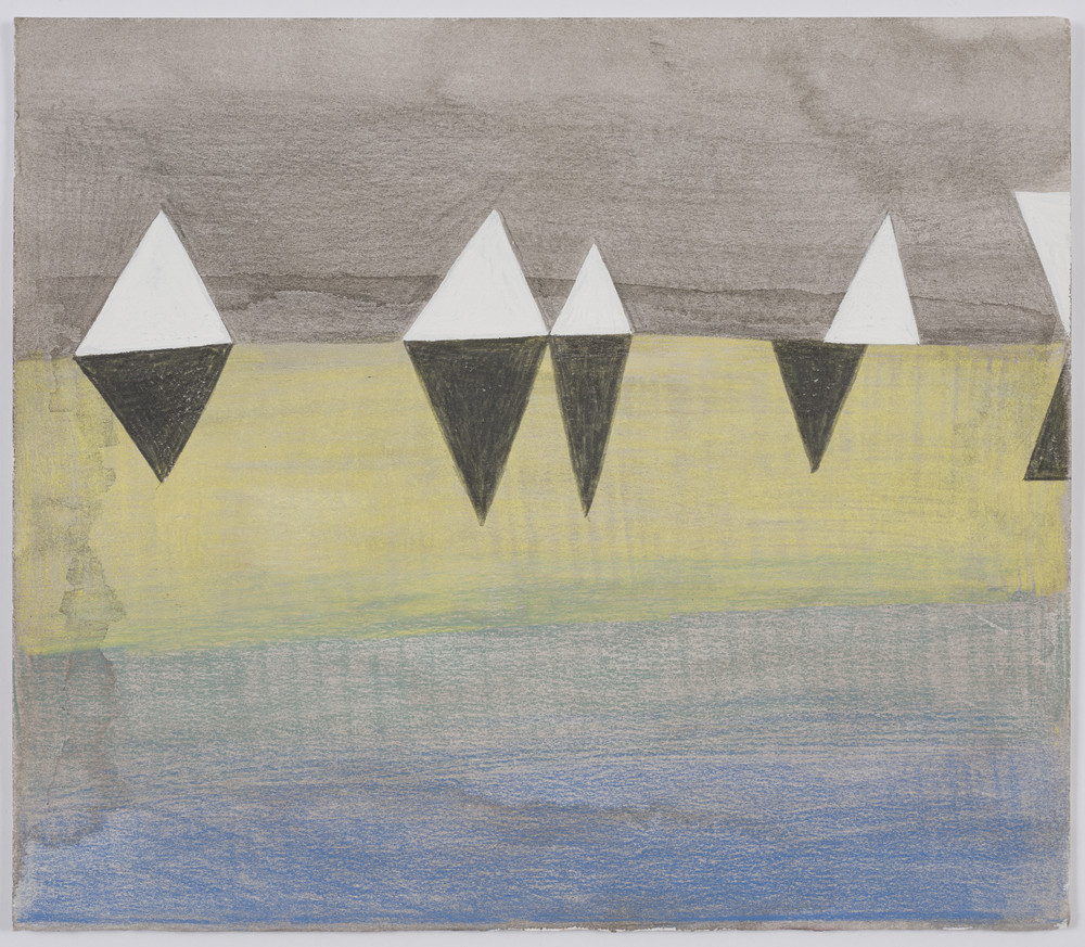 Thomas Nozkowski, Untitled (N - 77), 2010, ink, colored pencil, pencil and gouache on paper, 8-1/2" × 11" (21.6 cm × 27.9 cm), © Thomas Nozkowski, Courtesy the artist and Pace Gallery