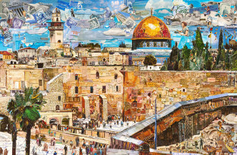Vik Muniz, Jerusalem, From the series “Postcards from Nowhere”, 2015, Chromogenic Print, 74.6 x 111, © Vik Muniz, Courtesy of the artist
